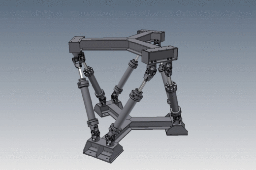 并联机器人octahedral-hexapod-mechanism-parallel-robot INV STP IGS STL缩略图